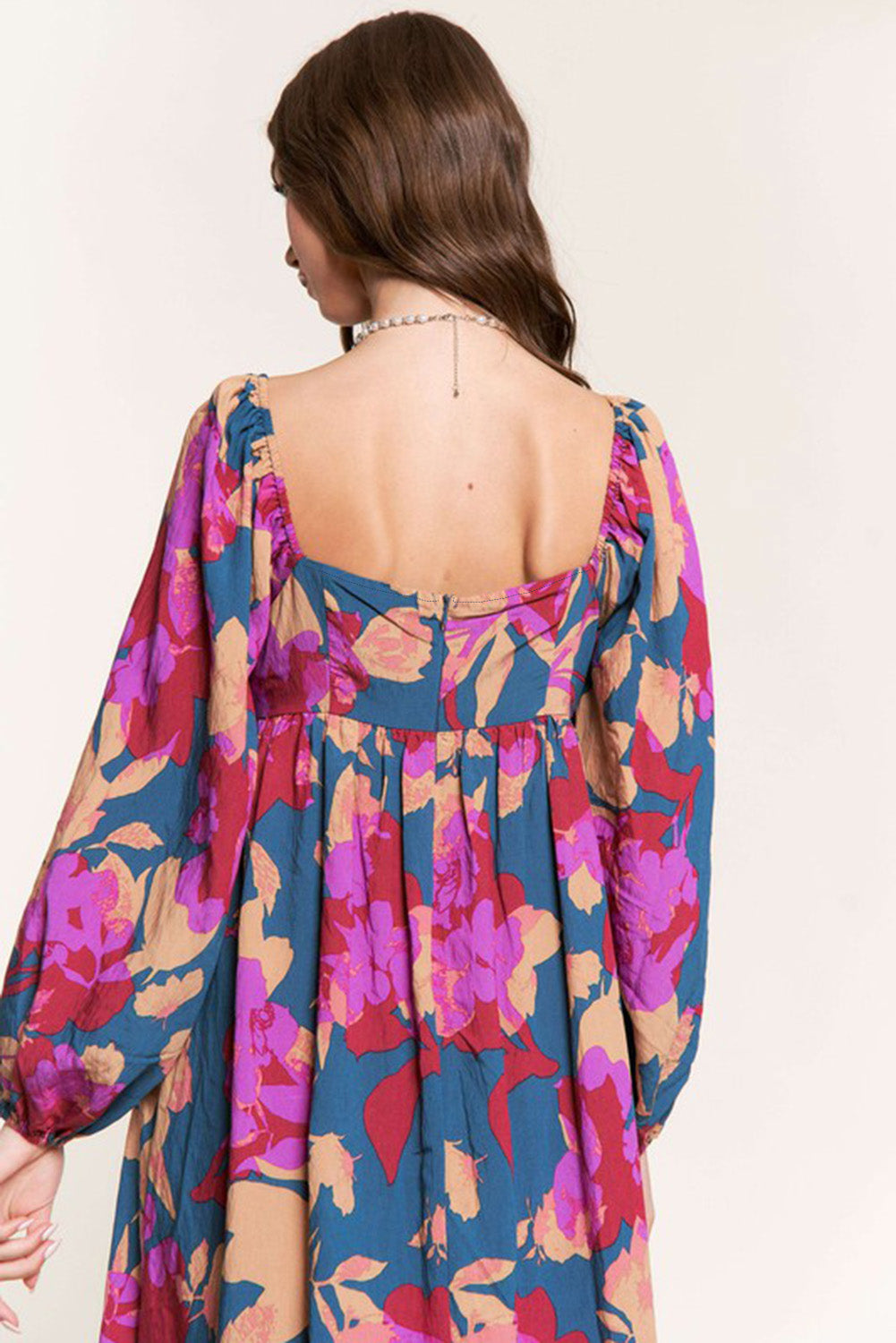Multicolour Floral Print Ruffled Maxi Dress