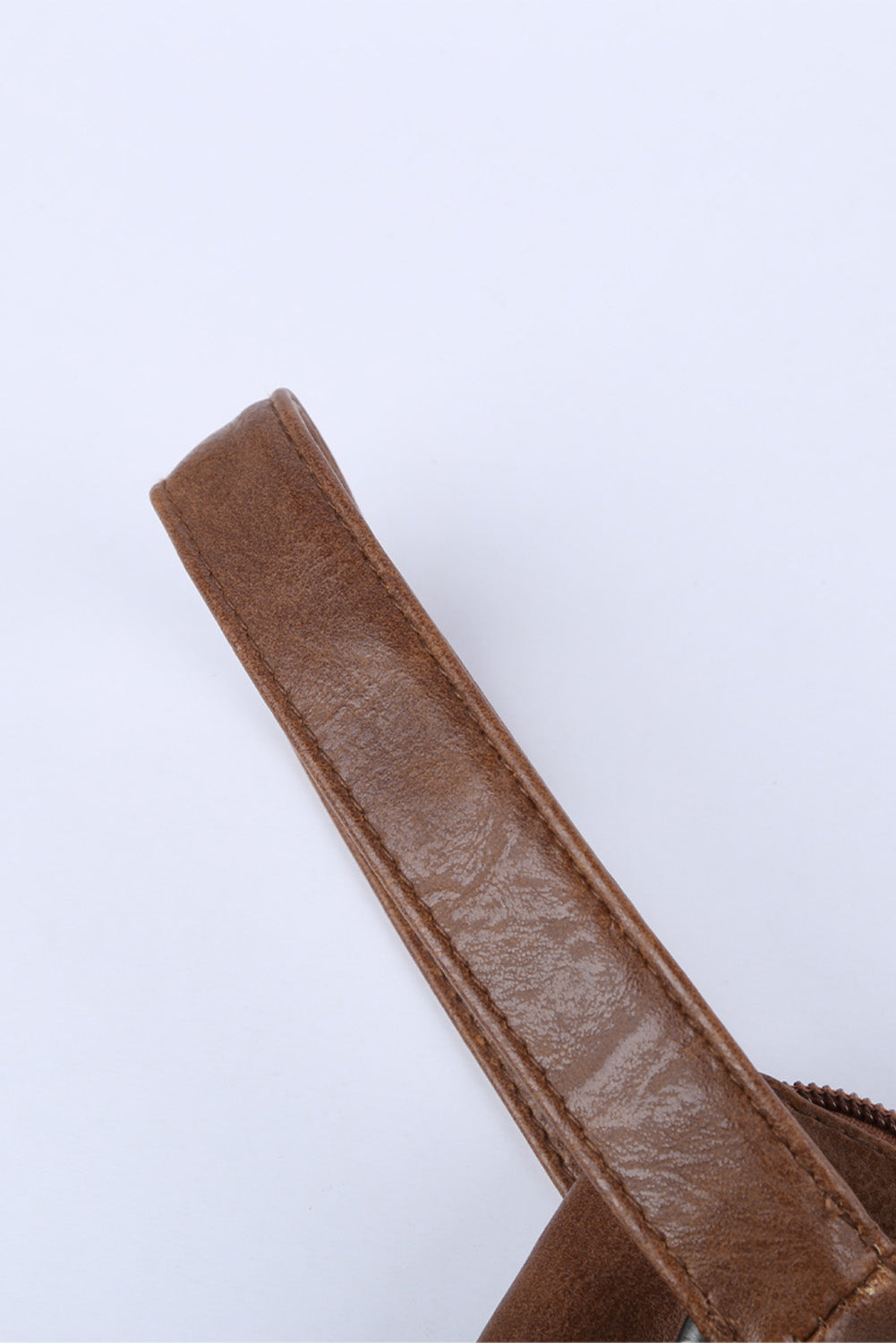 Pochette surdimensionnée en cuir vintage marron